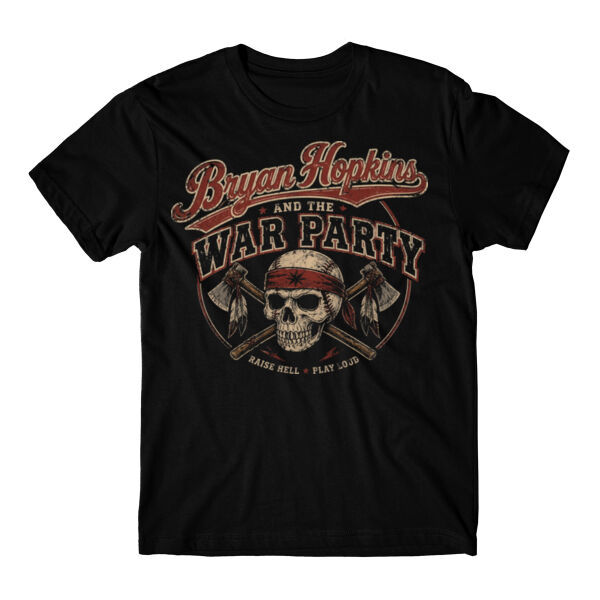 WAR PARTY BASEBALL SKULL - T-SHIRT - RFL7T9 Thumbnail